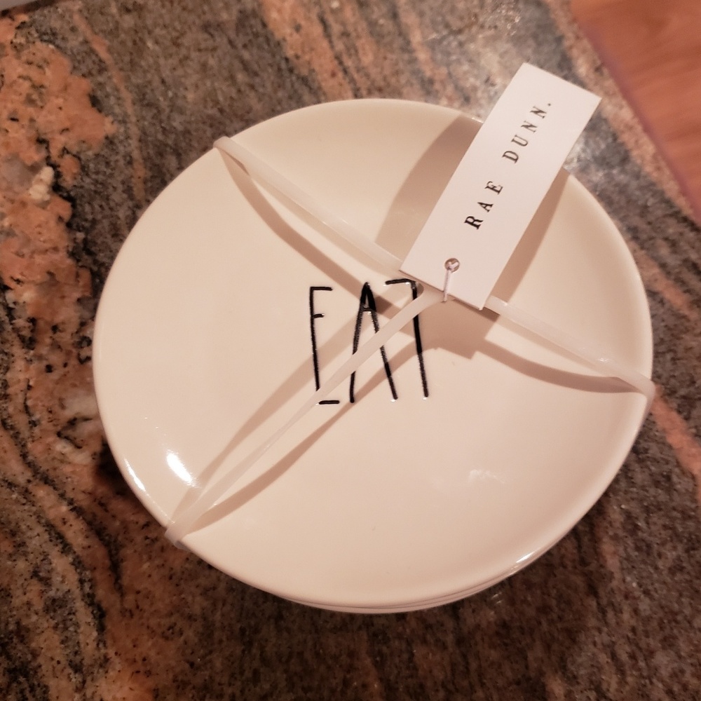 Rae Dunn "EAT" Appetizer Plates (4)